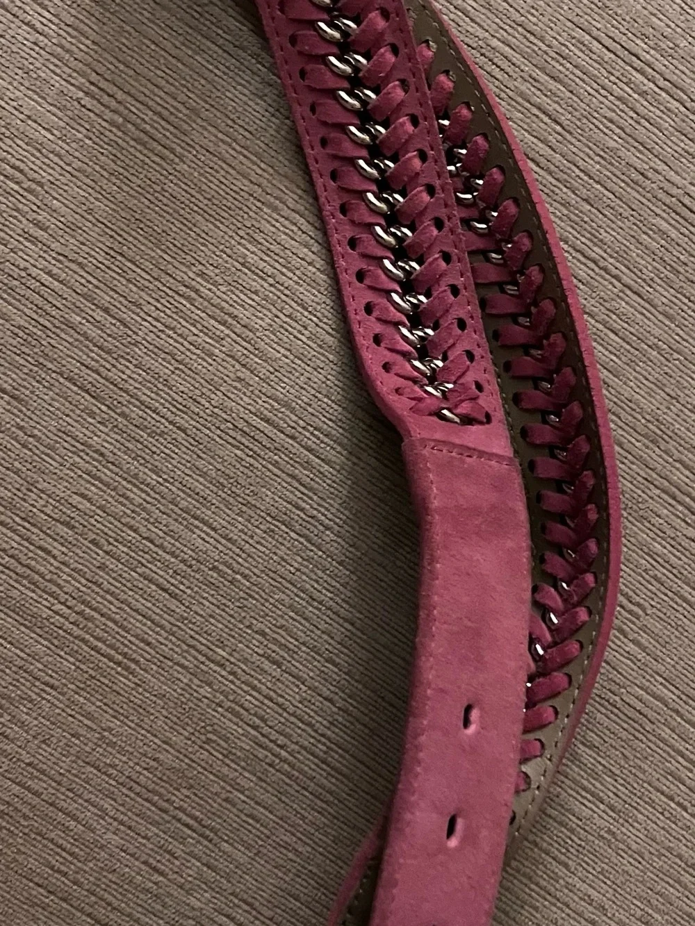 Pink suede genuine Versace belt gorgeous!